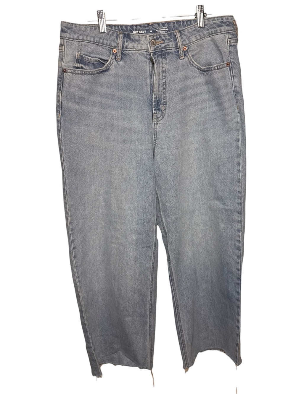 Old Navy sky High Rise Wide-Leg Jeans Blue Light Wash Women’s 12